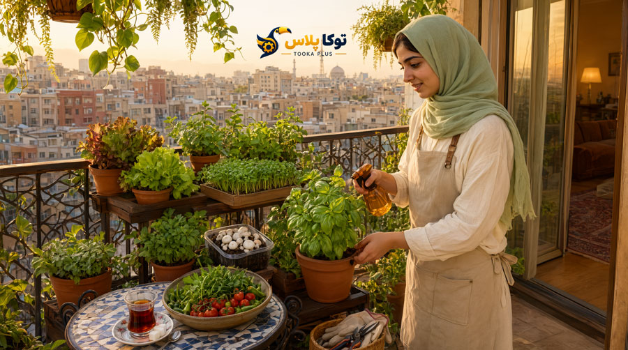 بهترین روش‌های پرورش سبزیجات، قارچ و میکروگرین در آپارتمان (راهنمای جامع)