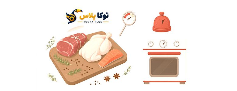 محاسبه زمان پخت گوشت، مرغ و ماهی آنلاین | دقیق بر اساس وزن